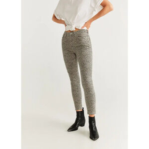 Mango Noa Cheetah Print Skinny Jeans size 6